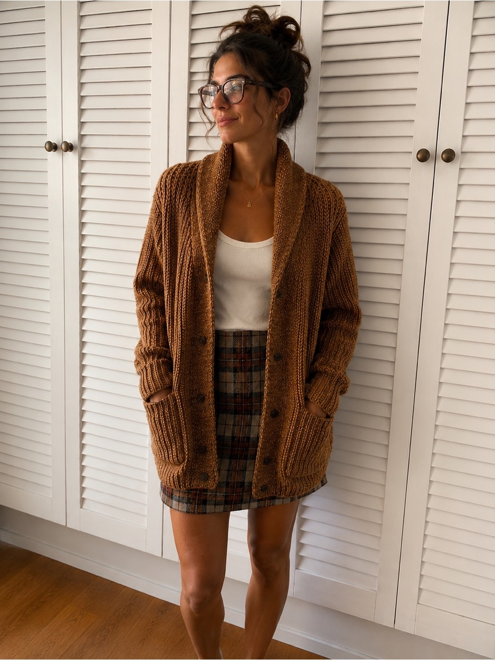 Grayers Shawl Collar Cardigan | Mustard Knit Sweater | Men’s Small | Chunky Knit